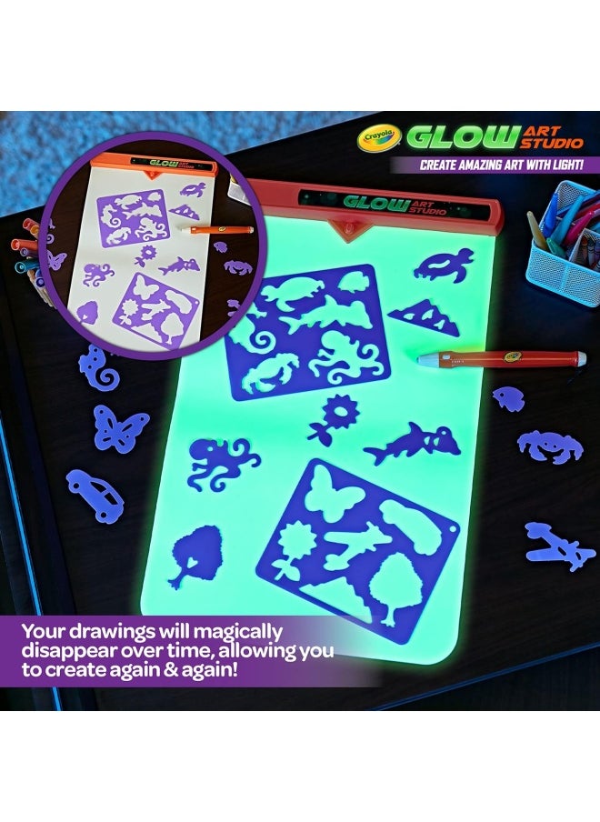 Crayola Glow Art Studio Glow In The Dark Toys Kids Gifts For Girls And Boys  - Image 5