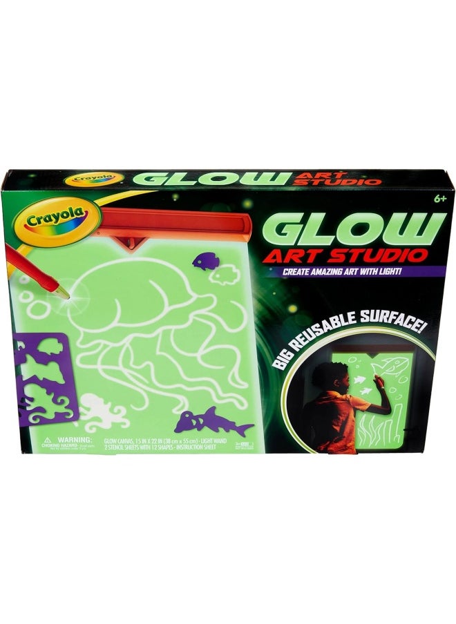 Crayola Glow Art Studio Glow In The Dark Toys Kids Gifts For Girls And Boys  - Image 1