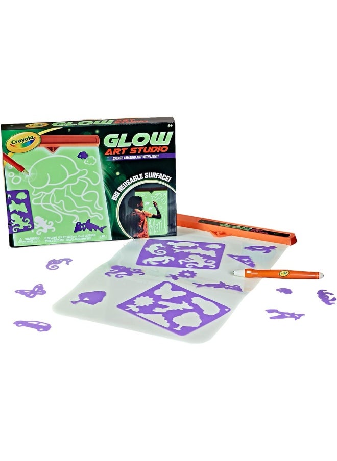 Crayola Glow Art Studio Glow In The Dark Toys Kids Gifts For Girls And Boys  - Image 4