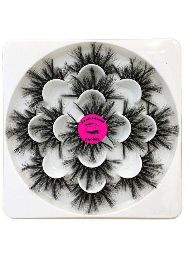 DAODER Lashes 25mm Mink Lashes Fluffy Thick Long Big Wispy False Eyelashes Dramatic Light Soft Bold Fake Eye Lashes Pack 7 Pairs  - Image 2