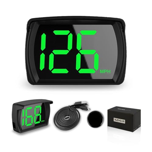 VJOYCAR New Speedometer HUD GPS Digital Speed Meter MPH Speedo Head Up Display for Cars Trucks, USB Cable Plug & Play (G20-Only Green) - Image 1