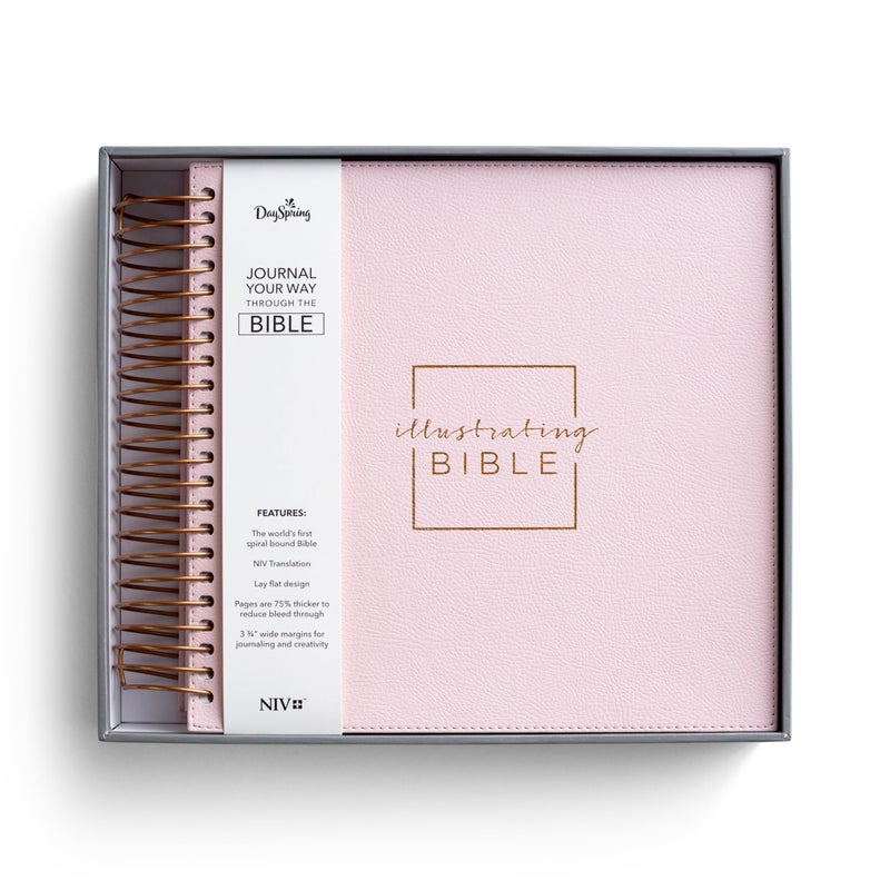 Dayspring Illustrating Bible NIV - Spiral Bound Bible Journal, Pink - Image 2