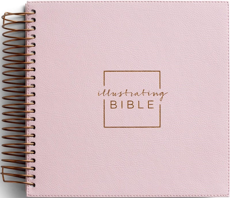 Dayspring Illustrating Bible NIV - Spiral Bound Bible Journal, Pink - Image 1