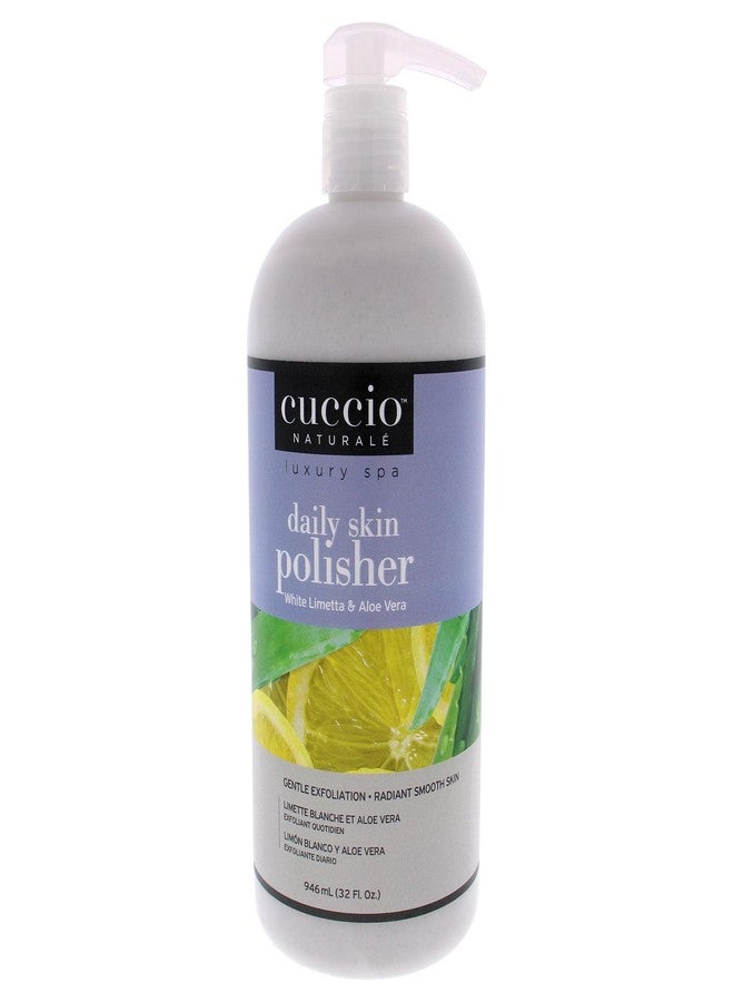 Cuccio Naturale Daily Skin Body Polisher - Soothes And Softens Your Skin - Gentle Exfoliation Process - Lifts Dead Cells From The Skin’s Surface - Radiant Skin - White Limetta And Aloe Vera - 32 Oz - Image 1