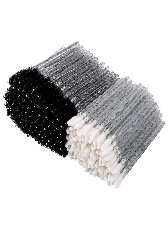 تي بيست ماكس 200 فرشاة للشفاه وفرشاة للحواجب، أداة وضع أحمر شفاه كريستالية للاستخدام مرة واحدة، عصي ماسكارا، مجموعات أدوات تجميل (أسود) - Image 1