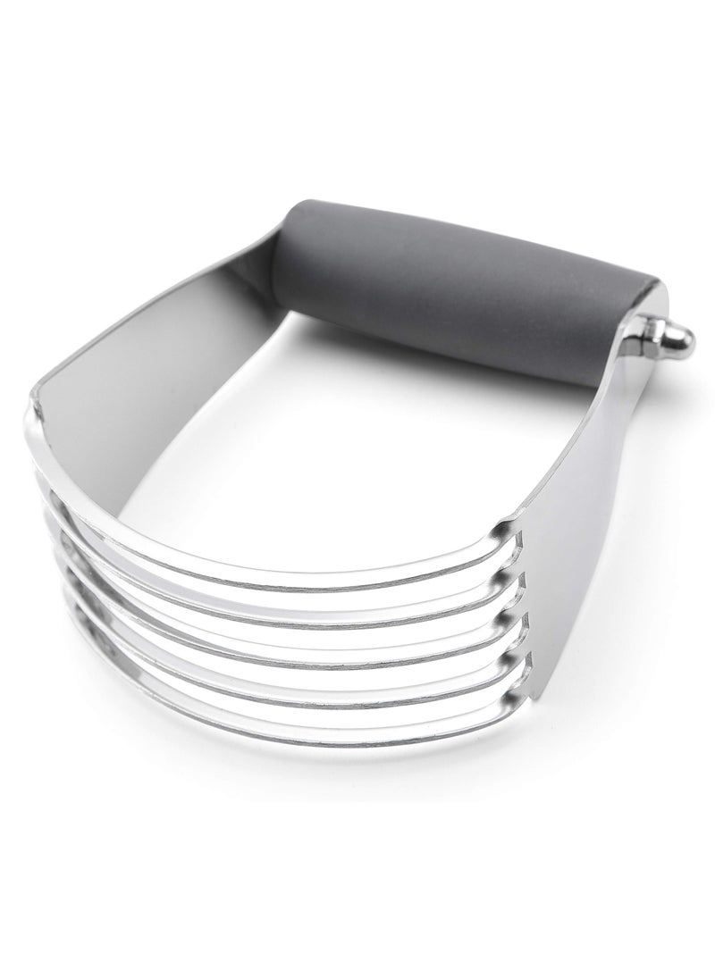 Spring Chef Spring Chef Medium Size Gray Dough Blender For Baking Professional Dough Cutter Tool Stainless Steel Pastry Cutter Tool with Durable  Thick Blades Dishwasher Safe Pastry Blender for Easy Mixing 