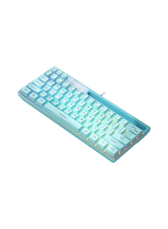 AULA F3061 Wired Keyboard mini Keyboard Office and Home RGB Backlit Keyboard Desktop Computer Laptop and Gaming Keyboard