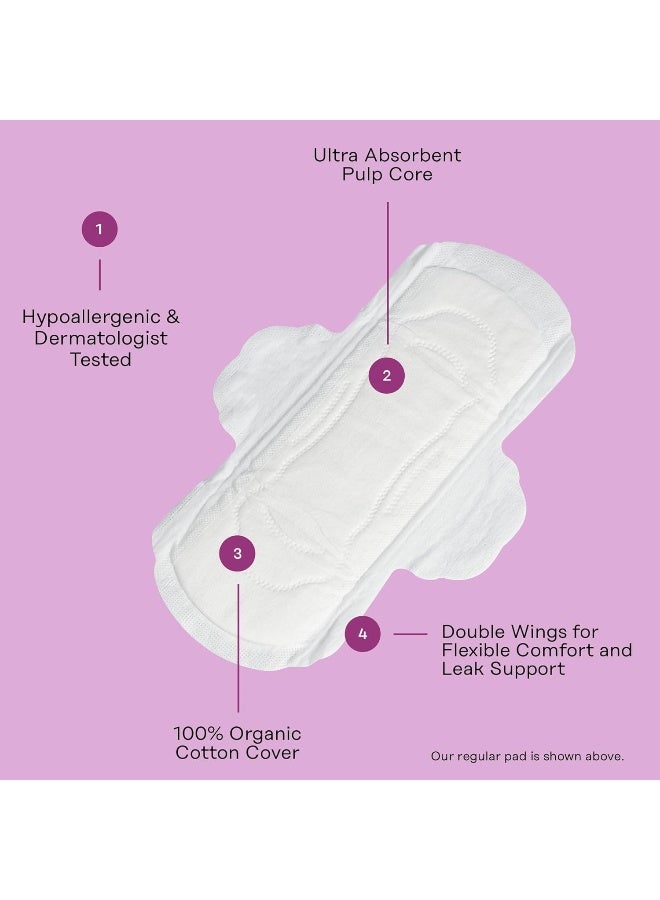 The Honey Pot Company, Non-Herbal Pads with Wings, Organic Regular, 20 Count - Image 5