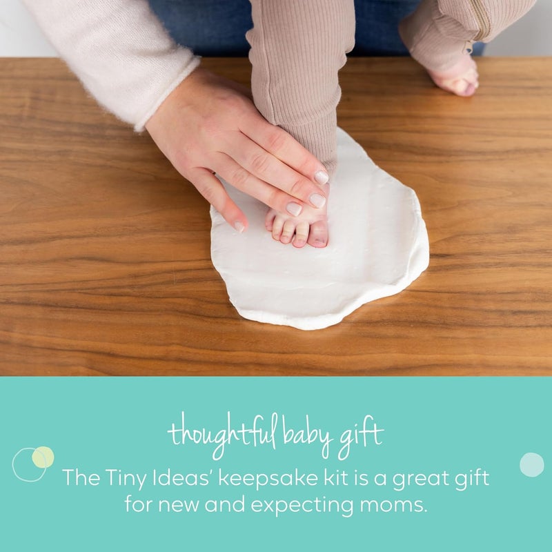 Tiny Ideas DIY No Mess Hanging Ornament Kit, Baby Hand and Footprint Keepsake, Classic Nursery Decor, Ideal Gender Neutral Gift, Baby's First Christmas, White - Image 3