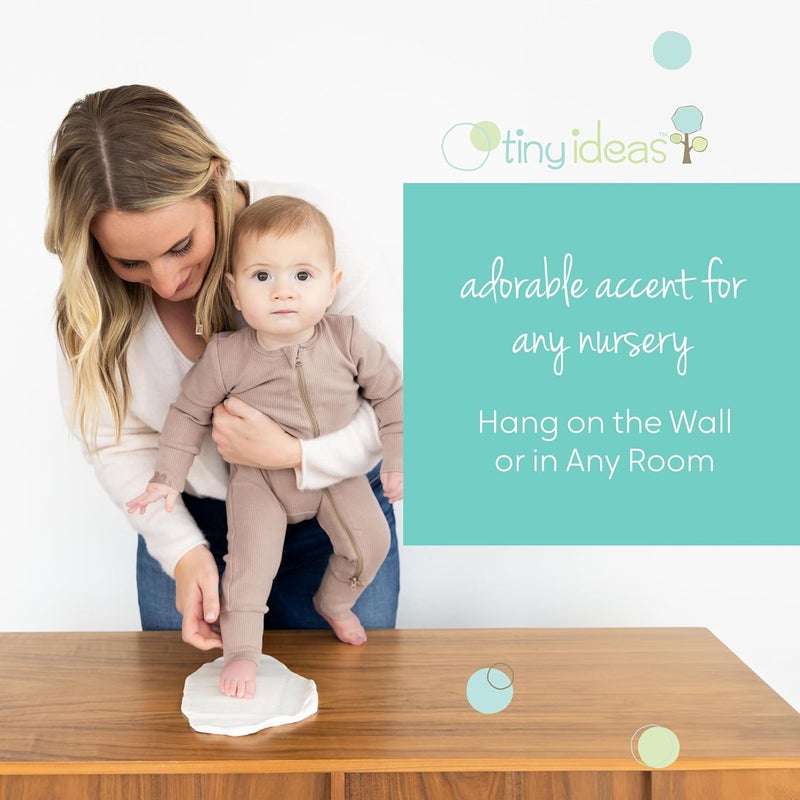 Tiny Ideas DIY No Mess Hanging Ornament Kit, Baby Hand and Footprint Keepsake, Classic Nursery Decor, Ideal Gender Neutral Gift, Baby's First Christmas, White - Image 5