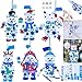 Winlyn 24 Sets Winter Decorations DIY Polar Bear Ornaments Christmas Craft Kits Foam Polar Bear with Snowflake Foam Stickers for Kids Holiday Seasonal Gift Home Classroom Activities Party Favors - Image 2