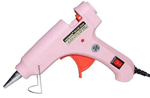 Fadman Electric 20W Pink Mini Hot Melt Glue Gun With 30 Pcs Hot Melt Glue Stick Standard Temperature Corded Glue Gun (7 mm) - Image 2