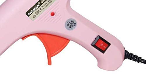 Fadman Electric 20W Pink Mini Hot Melt Glue Gun With 30 Pcs Hot Melt Glue Stick Standard Temperature Corded Glue Gun (7 mm) - Image 3