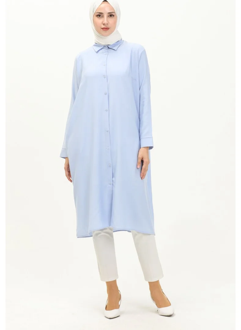 Sefa Merve Raglan Sleeve Tunic 6433-21 Blue