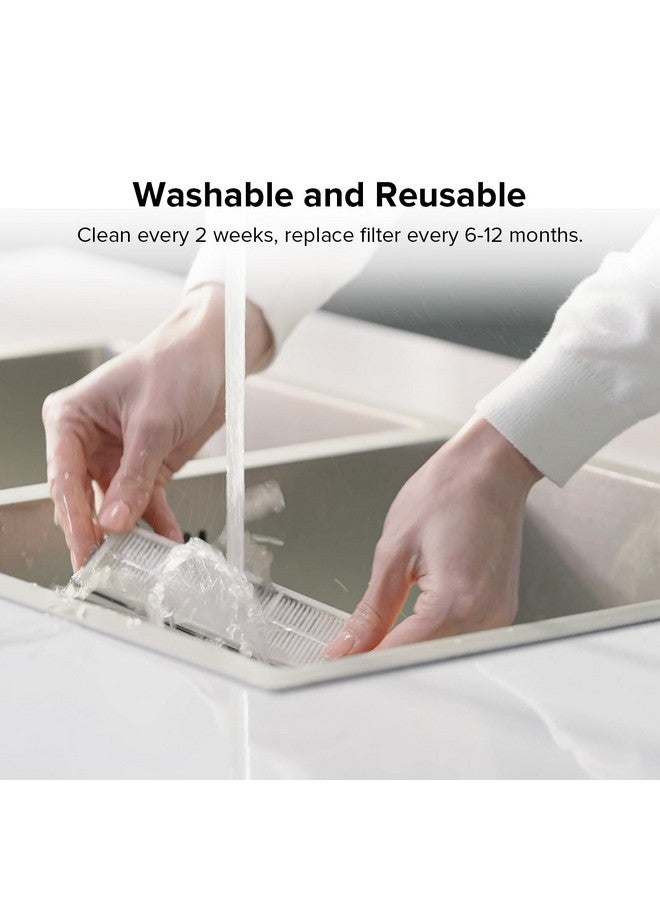 roborock Roborock Washable Filter for Roborock S8 Pro Ultra / S8+ / S8 / S7 Max Ultra / S7 / S7+ / S7 MaxV / S7 MaxV Plus / S7MaxV Ultra Robot Vacuum Cleaners (2Pcs White)  - Image 4