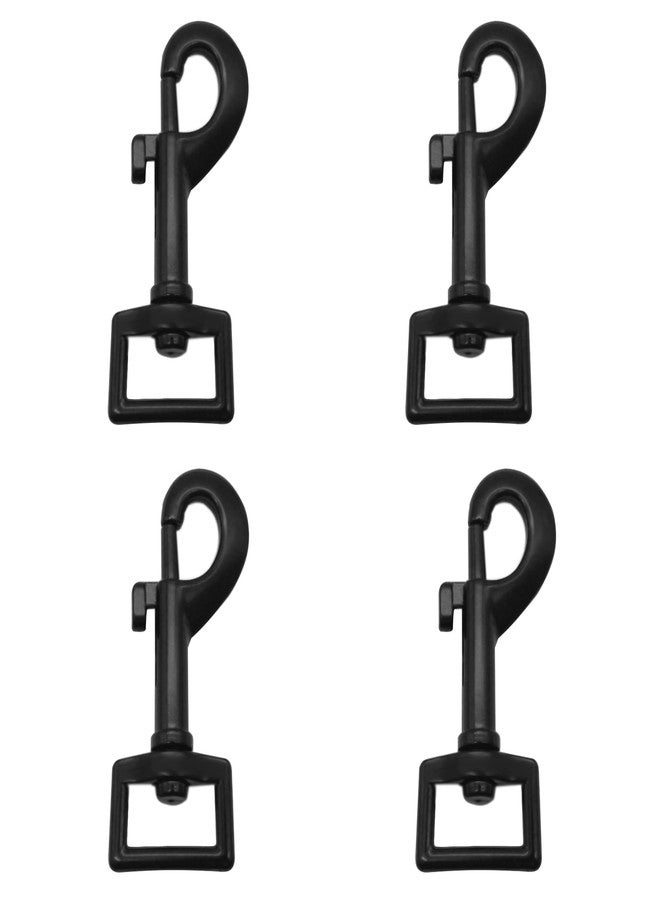 Yinprwi 4 Pack Swivel Bolt Snap Hooks Dog Leash Hooks Dog Clips Trigger Snaps for Heavy Duty Pet Leashes & Collar, Flag Clasp, Key Chain Clasp, Pet Buckle,DIY Projec,Single Ended Clip (Black) - Image 1