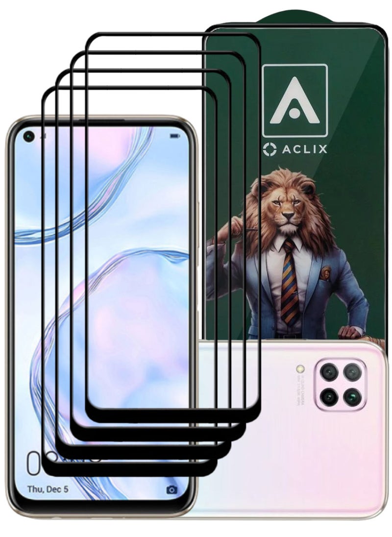 ACLIX 4 Pieces Antistatic ESD Dustproof Premium Quality High Definition Tempered Glass Screen Protector Designed For Huawei nova 7i - Image 1