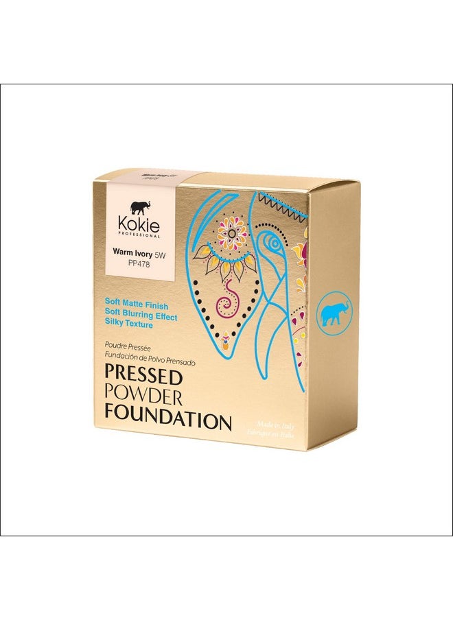Kokie Cosmetics Pressed Powder Foundation (Cool Ivory, 10W) 