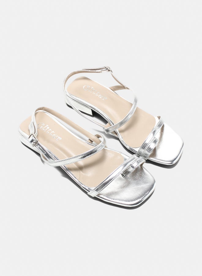 Glitter Glitter Women Sandals - Silver  - Image 1