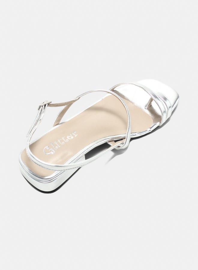 Glitter Glitter Women Sandals - Silver  - Image 4