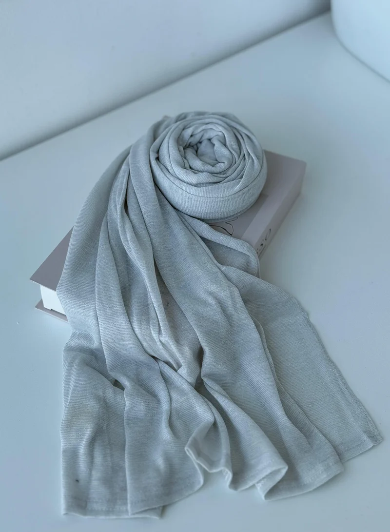 البنت الشرقية شال حجاب قطن كويتي بخطوط ناعمة ولامعة