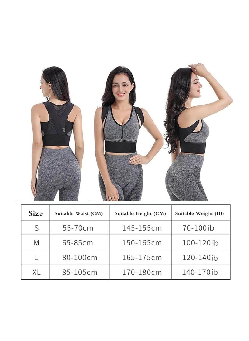 Rightsure - Hunchback Posture Corrector for Spine Support,Comfortable, Lightweight, Durable,Invisible Breathable Adjustable Relieves Neck Back to Improve Posture and Relieve Back Pain for Adults Black - Image 1