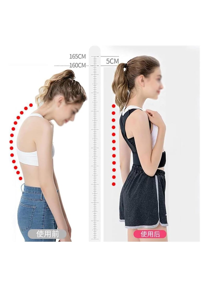 Rightsure - Hunchback Posture Corrector for Spine Support,Comfortable, Lightweight, Durable,Invisible Breathable Adjustable Relieves Neck Back to Improve Posture and Relieve Back Pain for Adults Black - Image 1