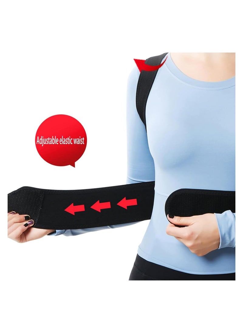 Rightsure - Hunchback Posture Corrector for Spine Support,Comfortable, Lightweight, Durable,Invisible Breathable Adjustable Relieves Neck Back to Improve Posture and Relieve Back Pain for Adults Black - Image 1