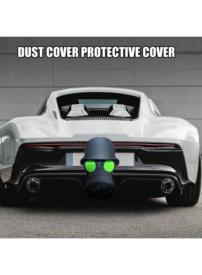 CMGTYYD Cover Cap for Trailer Coupling, Funny Gas Mask Helmet Trailer Hitch Ball Cover, water proof Tow Bar Ball Cover for Car Deco (Olive)  - Image 2