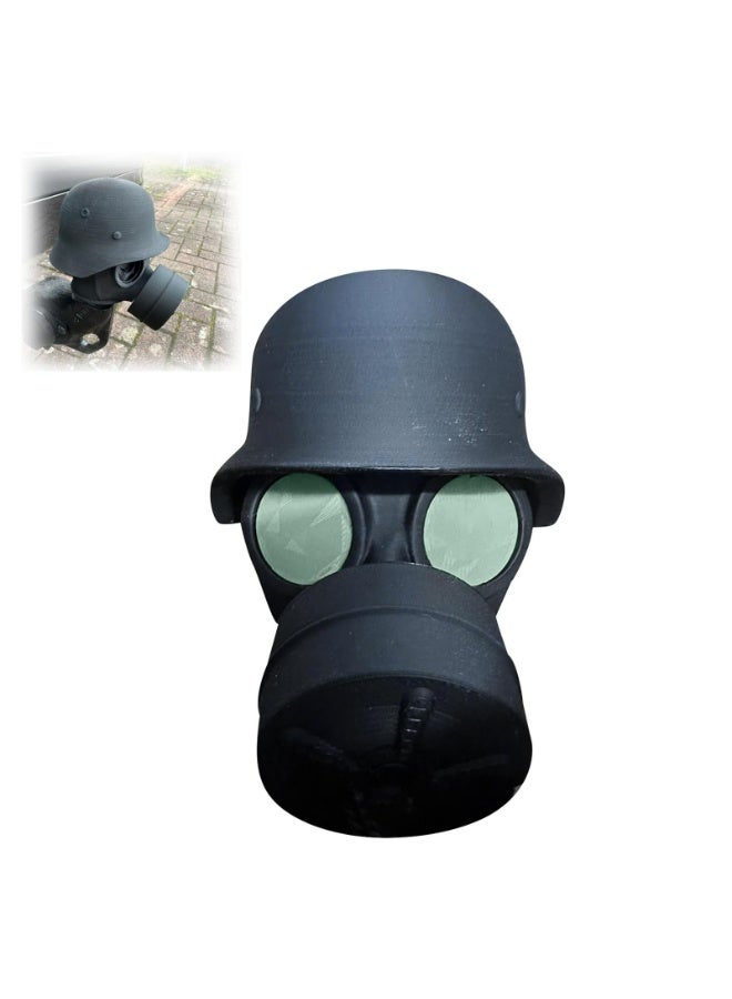 CMGTYYD Cover Cap for Trailer Coupling, Funny Gas Mask Helmet Trailer Hitch Ball Cover, water proof Tow Bar Ball Cover for Car Deco (Olive)  - Image 1