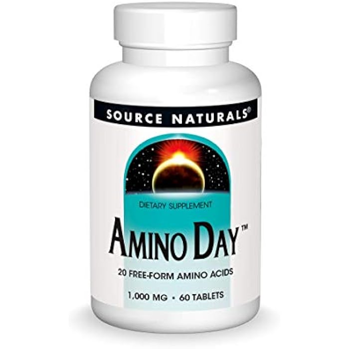 Source Naturals Amino Day - 20 Free Form Amino Acids Supports Quality Dieting During Nutrition - 60 Tablets - Image 1