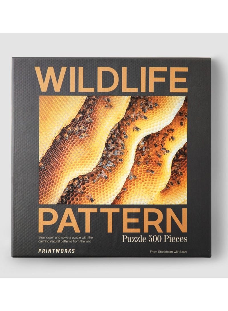 PrintWorks Puzzle wildlife Pattern Bee 500pc Jigsaw - Image 1