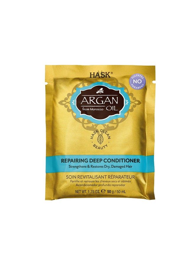 HASK Argan Oil From Morocco Repairing Deep Conditioner Hair Treatment 1.75 Oz (Pack Of 10) - Image 1