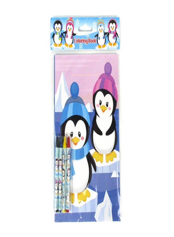 TINYMILLS Penguins Coloring Book Set with 12 Coloring Books and 48 Crayons Penguins Birthday Party Supplies Favor Bag Filler Carnival Prizes Rewards Classroom Party - Image 4
