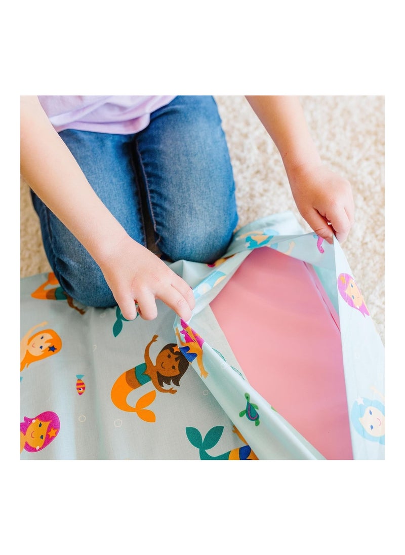 Wildkin 100% Cotton Kids Nap Mat Cover And Girls Sewn In Flap Pillowcase Design  - Image 4