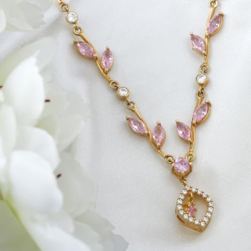 ZAVYA 925 Sterling Silver Leaf Gold Plated Necklace | Gifts For Women And Girls | With Certificate of Authenticity and 925 Hallmark - Image 2