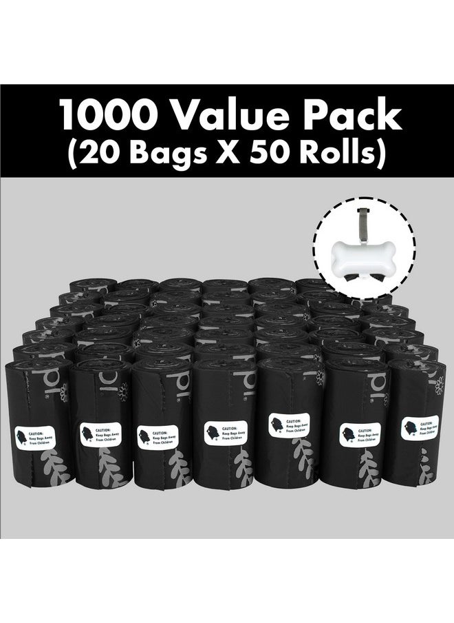 Gorilla Supply GORILLA SUPPLY Dog Poop Waste Bags with Dispenser and Leash Tie, 9" x 13", Black, 1000 Count  - Image 2