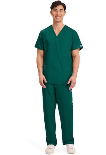 Cherokee Originals Unisex V-Neck Scrubs Shirt, Hunter, XX-Small - Image 5