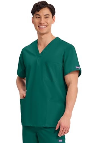 Cherokee Originals Unisex V-Neck Scrubs Shirt, Hunter, XX-Small - Image 2