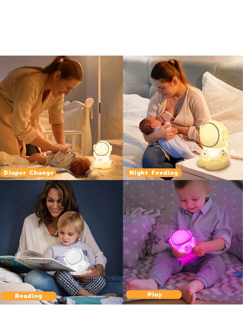 KASTWAVE ضوء الليل لرائد الفضاء مصباح أطفال لطيف bedside 7 تغيير الألوان LED مصباح محمول لتزيين غرفة النوم واستخدامه كضوء ليلي للأطفال هدية للأطفال - Image 2