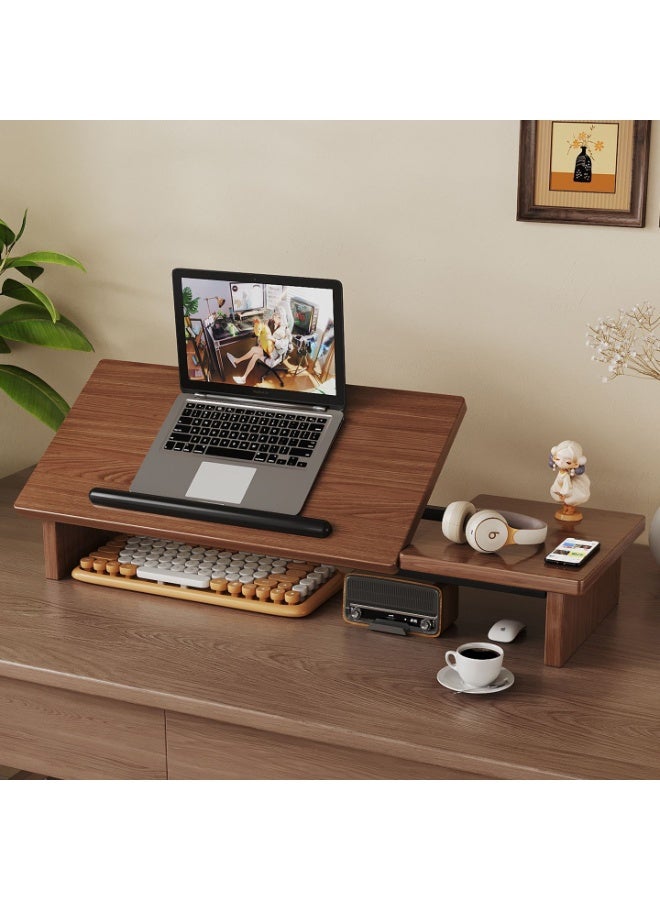 Height Adjustable Laptop Stand, Vertical Computer Riser with Storage Rack - Image 1
