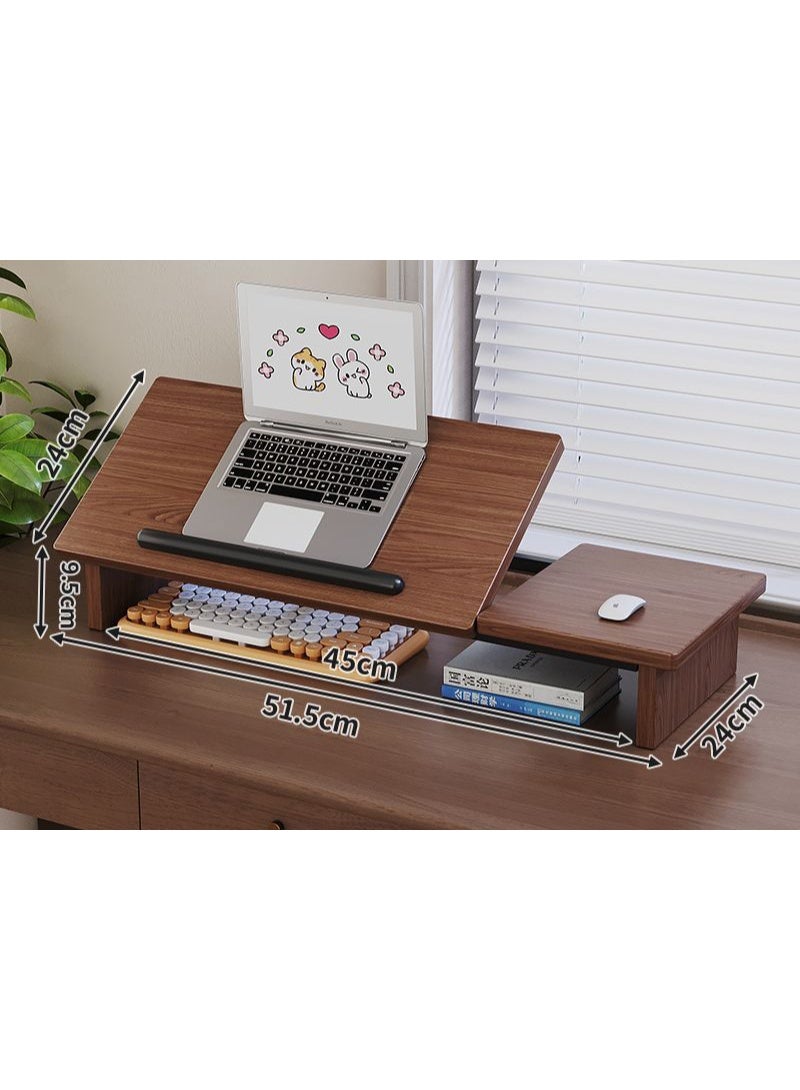Height Adjustable Laptop Stand, Vertical Computer Riser with Storage Rack - Image 2
