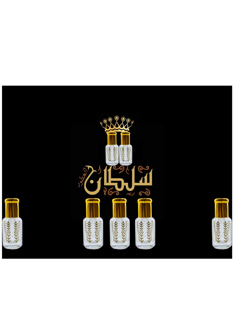 7 Pieces Mixed Sultan Perfumes Is Stable and Lasts Long Economical Package 6 Ml