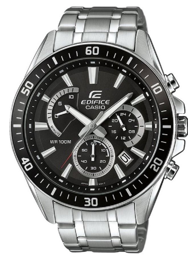 Casio Men Watch Edifice Standard Chronograph Analog Black Dial Stainless Steel Band EFR-552D-1AVUD - Image 1