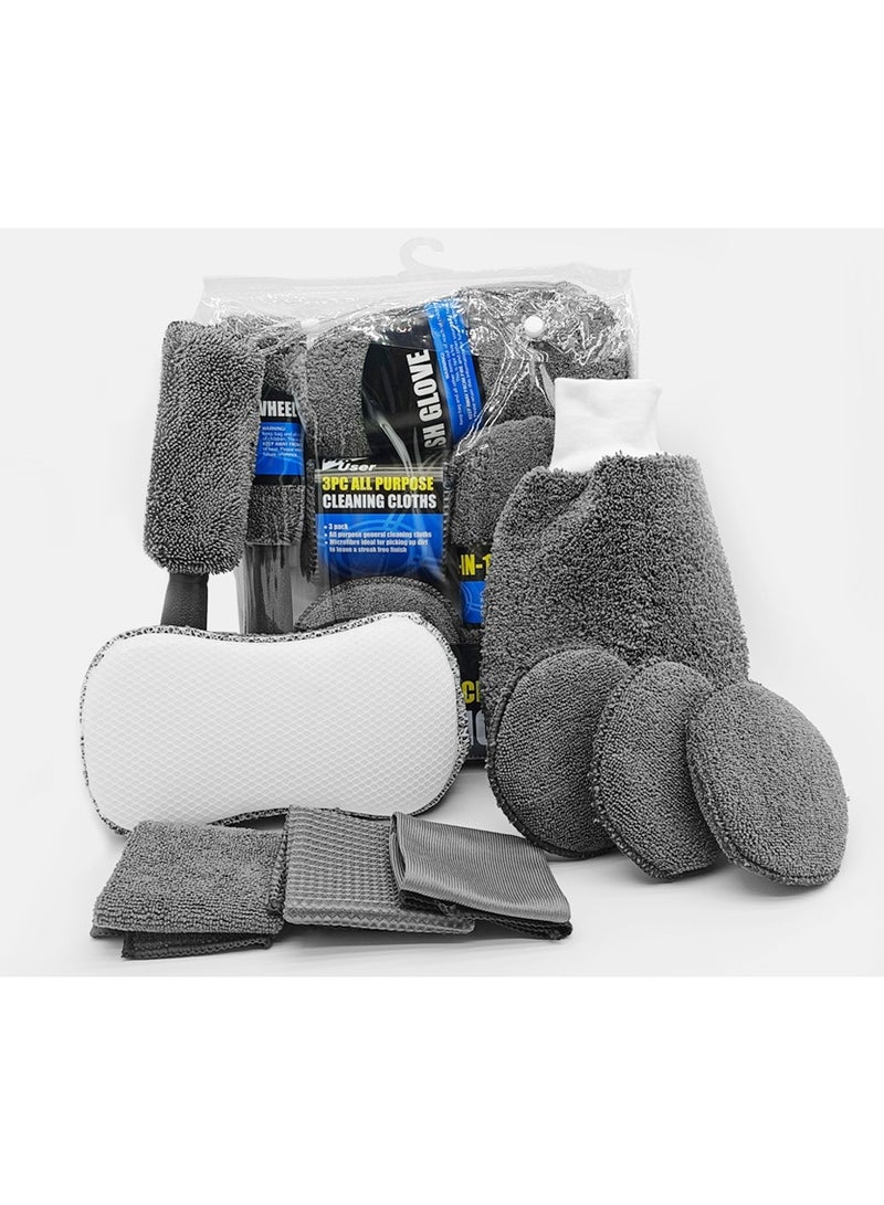 Evakin Car Wash Kit for Cars, SUVs, Trucks, 9-piece Set - Image 1