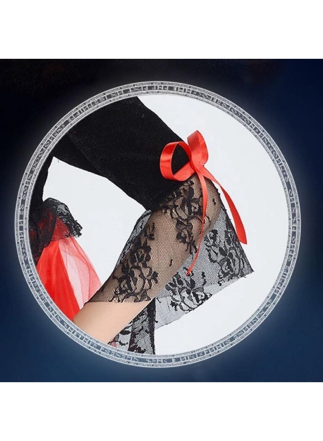 Home Smart Vampire Costume Dress for Girls Mesh Witch Fancy Dress for Birthday Party School Play and Costume Parties - Image 5