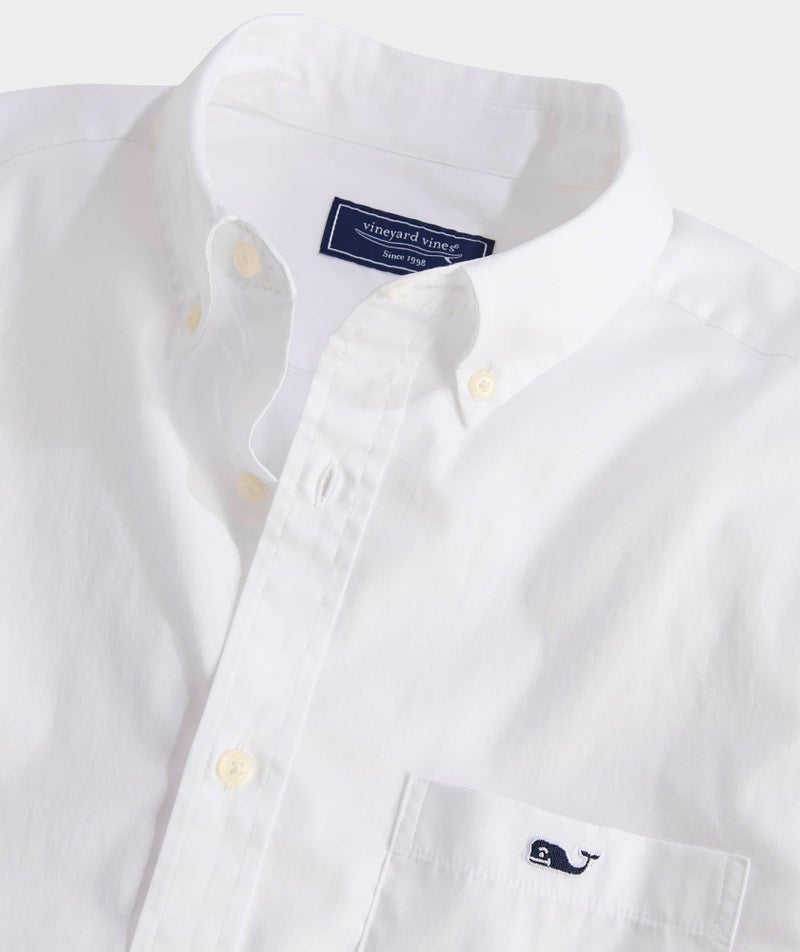 Vineyard Vines Shoreline Solid Perfect Wash Poplin Shirt - Image 2