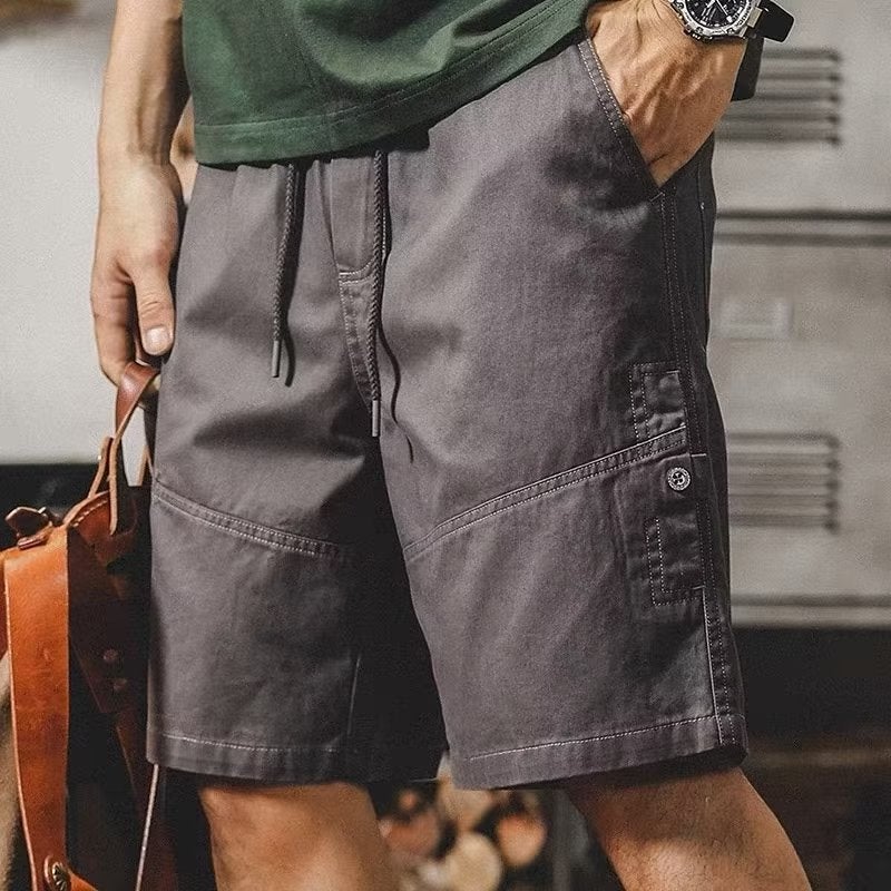 Workwear Casual Shorts Mens Fashionable Loose Fashionable Brand Summer American Style Five-point Pants Grey  - Image 1