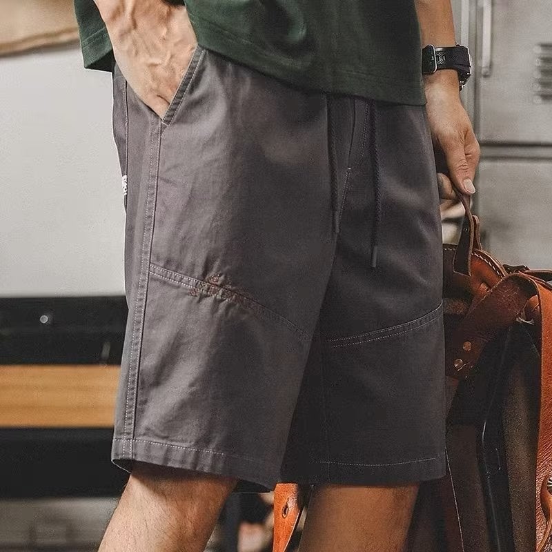 Workwear Casual Shorts Mens Fashionable Loose Fashionable Brand Summer American Style Five-point Pants Grey  - Image 4