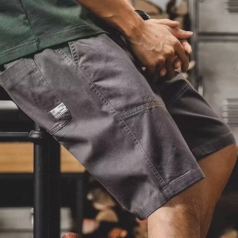 Workwear Casual Shorts Mens Fashionable Loose Fashionable Brand Summer American Style Five-point Pants Grey  - Image 2